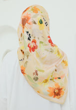 Load image into Gallery viewer, Aurora Printed Square Hijab (Flora Light)