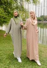 Load image into Gallery viewer, Rayya Stripe Kaftan (Brown Choco)