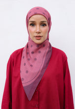 Load image into Gallery viewer, Polka Cotton Square (Pink Wine)