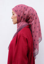 Load image into Gallery viewer, Polka Cotton Square (Pink Wine)