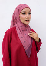 Load image into Gallery viewer, Polka Cotton Square (Pink Wine)