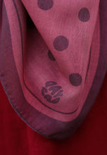 Load image into Gallery viewer, Polka Cotton Square (Pink Wine)