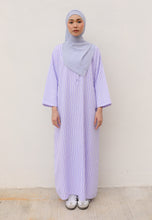 Load image into Gallery viewer, Rayya Stripe Kaftan (Dusty Purple)