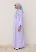 Load image into Gallery viewer, Rayya Stripe Kaftan (Dusty Purple)