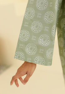 Ibna Printed Tunic (Earthy Green)