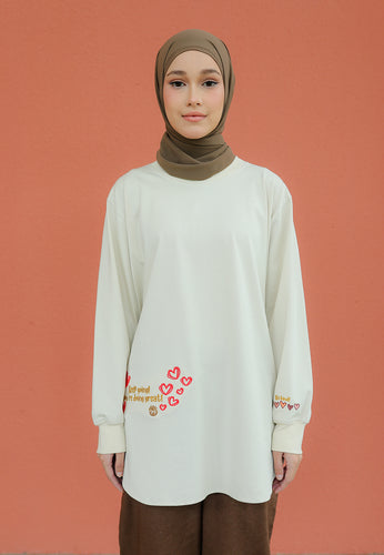 Be Kind Embroidered T-Shirt (Linen Brown)