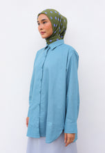 Load image into Gallery viewer, Erum Linen Top (Aqua Blue)