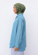 Load image into Gallery viewer, Erum Linen Top (Aqua Blue)