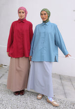 Load image into Gallery viewer, Erum Linen Top (Red Maroon)
