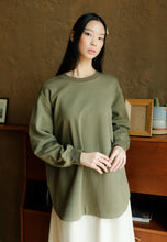 Load image into Gallery viewer, Zoe Curved T-Shirt (Grey Green)