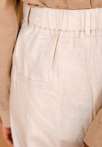 Luna Linen Pants (Cream)