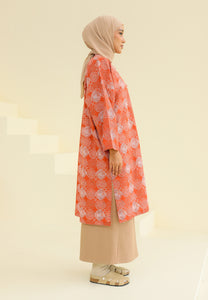 Ibna Printed Tunic (Burnt Orange)