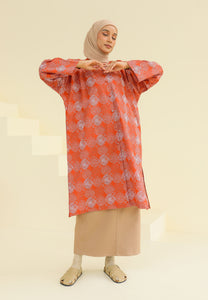 Ibna Printed Tunic (Burnt Orange)