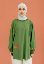 Load image into Gallery viewer, Be Kind Embroidered T-Shirt (Olive Green)