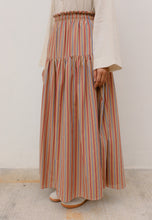 Load image into Gallery viewer, Nawra Printed Skirt (Brown Stripe)