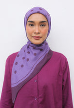 Load image into Gallery viewer, Polka Cotton Square (Purple Grape)
