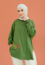 Load image into Gallery viewer, Be Kind Embroidered T-Shirt (Olive Green)