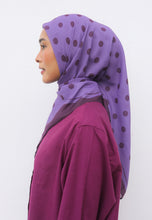 Load image into Gallery viewer, Polka Cotton Square (Purple Grape)