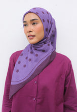 Load image into Gallery viewer, Polka Cotton Square (Purple Grape)