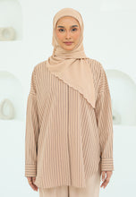 Load image into Gallery viewer, Zoha Stripe Top (Nude)