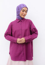 Load image into Gallery viewer, Erum Linen Top (Grape)