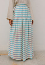 Load image into Gallery viewer, Nawra Printed Skirt (Blue Stripe)