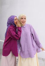 Load image into Gallery viewer, Erum Linen Top (Lavender)