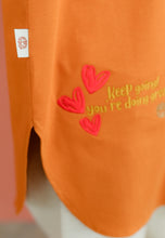 Load image into Gallery viewer, Be Kind Embroidered T-Shirt (Pumpkin)