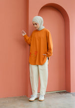 Load image into Gallery viewer, Be Kind Embroidered T-Shirt (Pumpkin)