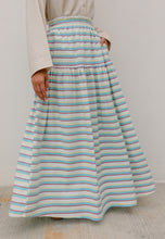 Load image into Gallery viewer, Nawra Printed Skirt (Blue Stripe)