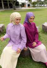 Load image into Gallery viewer, Erum Linen Top (Grape)