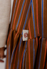 Load image into Gallery viewer, Nawra Printed Skirt (Choco Stripe)