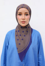 Load image into Gallery viewer, Polka Cotton Square (Mocha Blue)