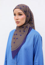 Load image into Gallery viewer, Polka Cotton Square (Mocha Blue)