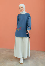 Load image into Gallery viewer, Be Kind Embroidered T-Shirt (Blue Denim)