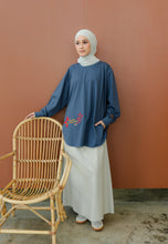 Load image into Gallery viewer, Be Kind Embroidered T-Shirt (Blue Denim)