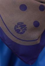 Load image into Gallery viewer, Polka Cotton Square (Mocha Blue)
