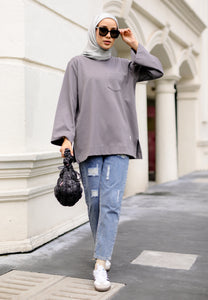 Zen Boxy T-Shirt (Ash Grey)