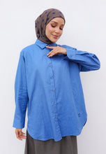 Load image into Gallery viewer, Erum Linen Top (Denim Blue)