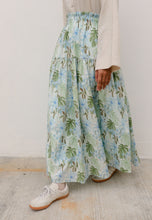 Load image into Gallery viewer, Nawra Printed Skirt (Green Floral)