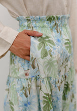 Load image into Gallery viewer, Nawra Printed Skirt (Green Floral)