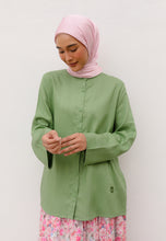 Load image into Gallery viewer, Senna Linen Top (Olive Green)