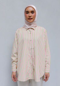 Isaaf Stripe Top (Dusty Green)