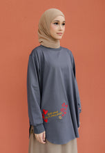 Load image into Gallery viewer, Be Kind Embroidered T-Shirt (Space Grey)