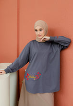 Load image into Gallery viewer, Be Kind Embroidered T-Shirt (Space Grey)