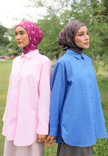 Load image into Gallery viewer, Erum Linen Top (Denim Blue)