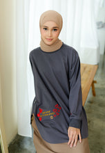 Load image into Gallery viewer, Be Kind Embroidered T-Shirt (Space Grey)