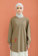 Load image into Gallery viewer, Be Kind Embroidered T-Shirt (Taupe)