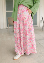 Load image into Gallery viewer, Nawra Printed Skirt (Pink Floral)