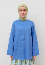 Load image into Gallery viewer, Senna Linen Top (Denim Blue)